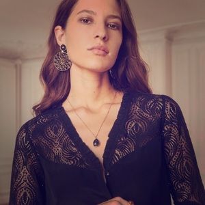 Sezane Margaret Blouse - Black EU38/US6